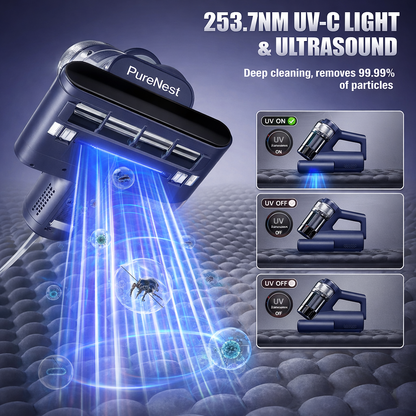 PureNest™ Mattress Vacuum Cleaner for Dust Mites Removal